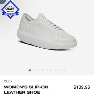 OOFOS Women's Club+ Leather Sneaker in White